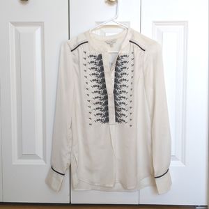 EUC XS Lucky Brand Satin Long Sleeve Shirt